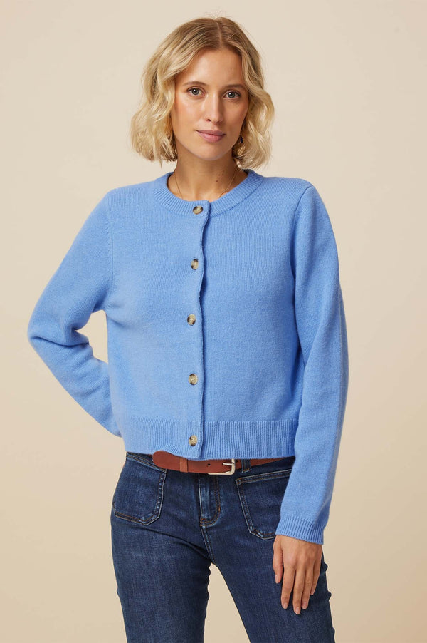 Aspiga Ladies Sustainable Merino Wool Brittany Cardigan Oat