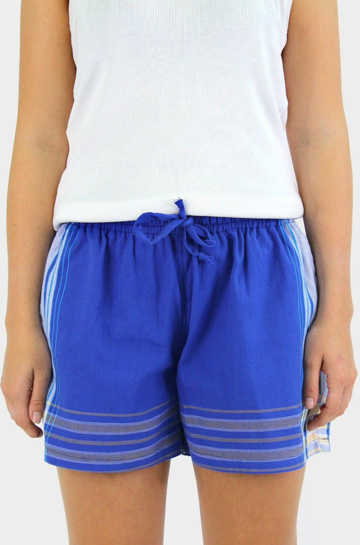 Kikoy Short Shorts | Cobalt Blue/Blue