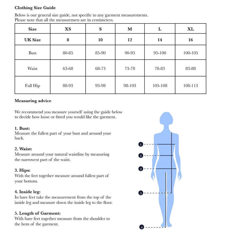 Aspiga Clothing Size Guide | Aspiga