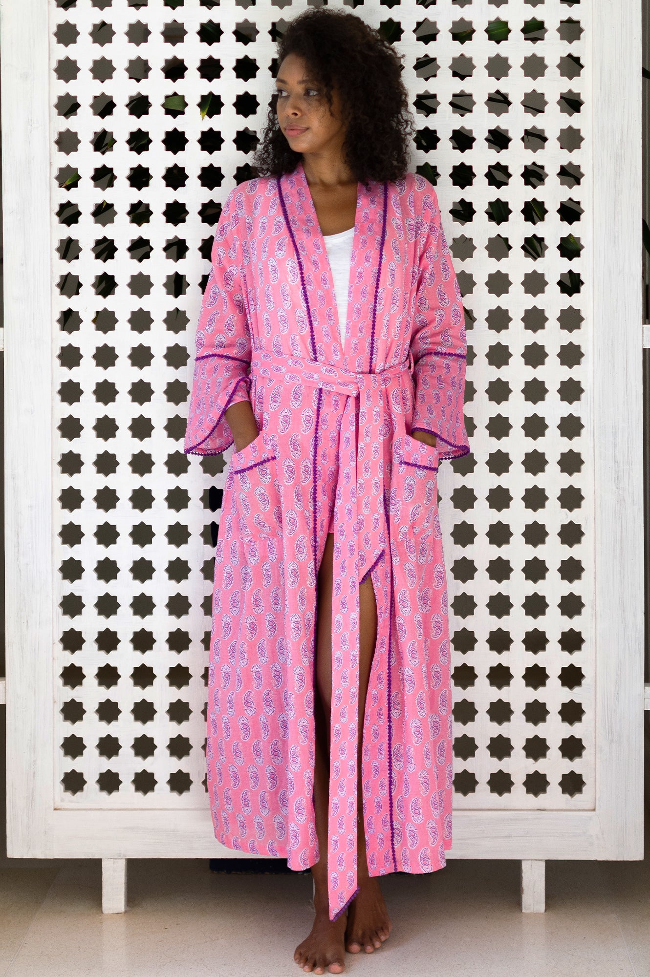 Tina Cotton Kimono | Pink