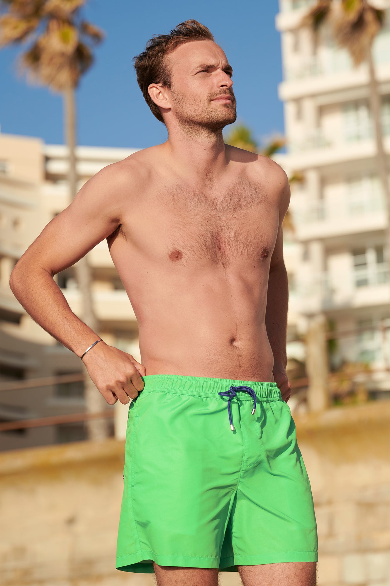 Men's Recycled Plain Swim Shorts | Plain Green