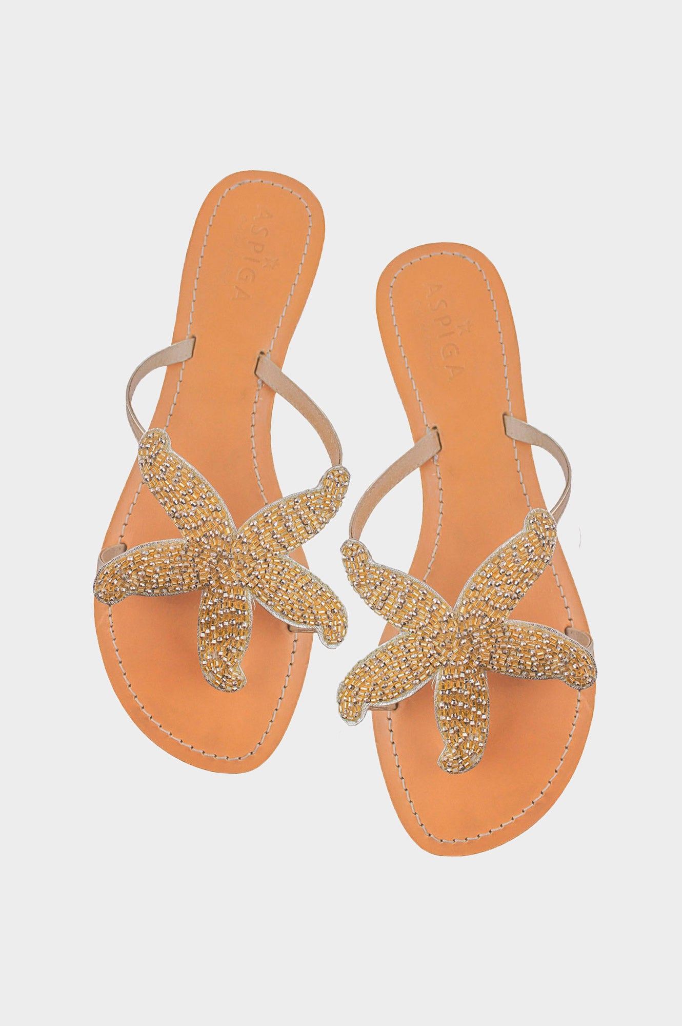 Starfish Leather Sandals | Gold