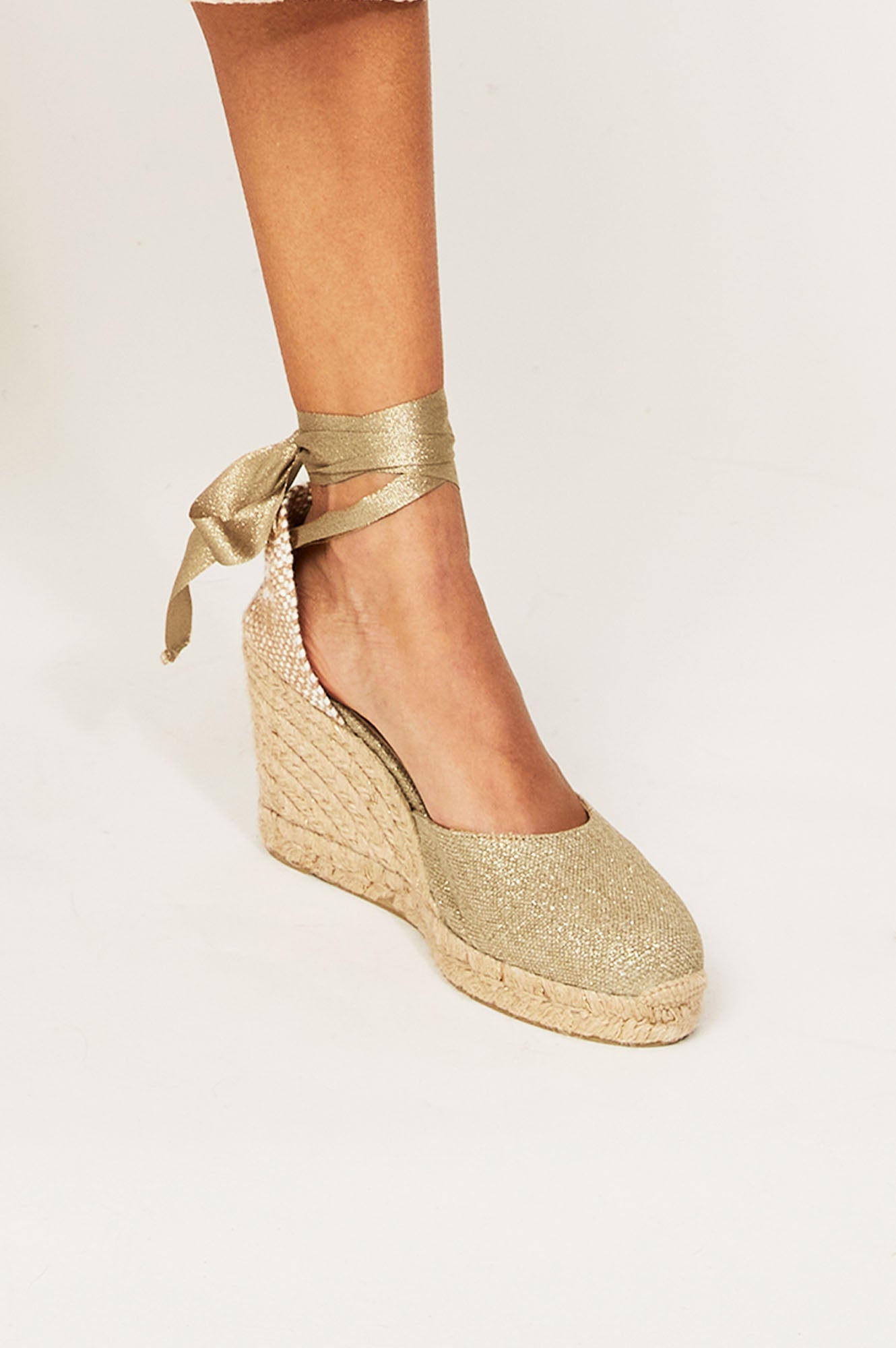 Carina Canvas Wedge Espadrilles | Gold