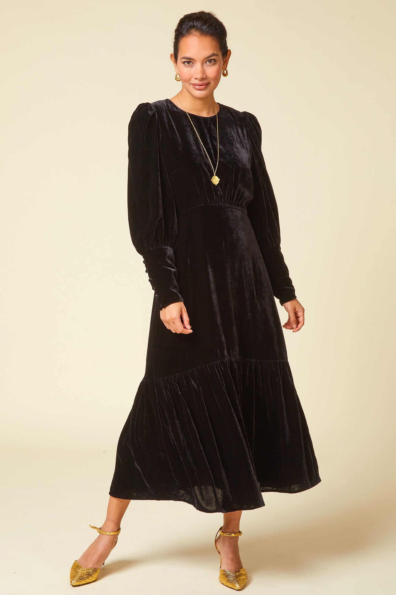 Esmee Velvet Dress | Black