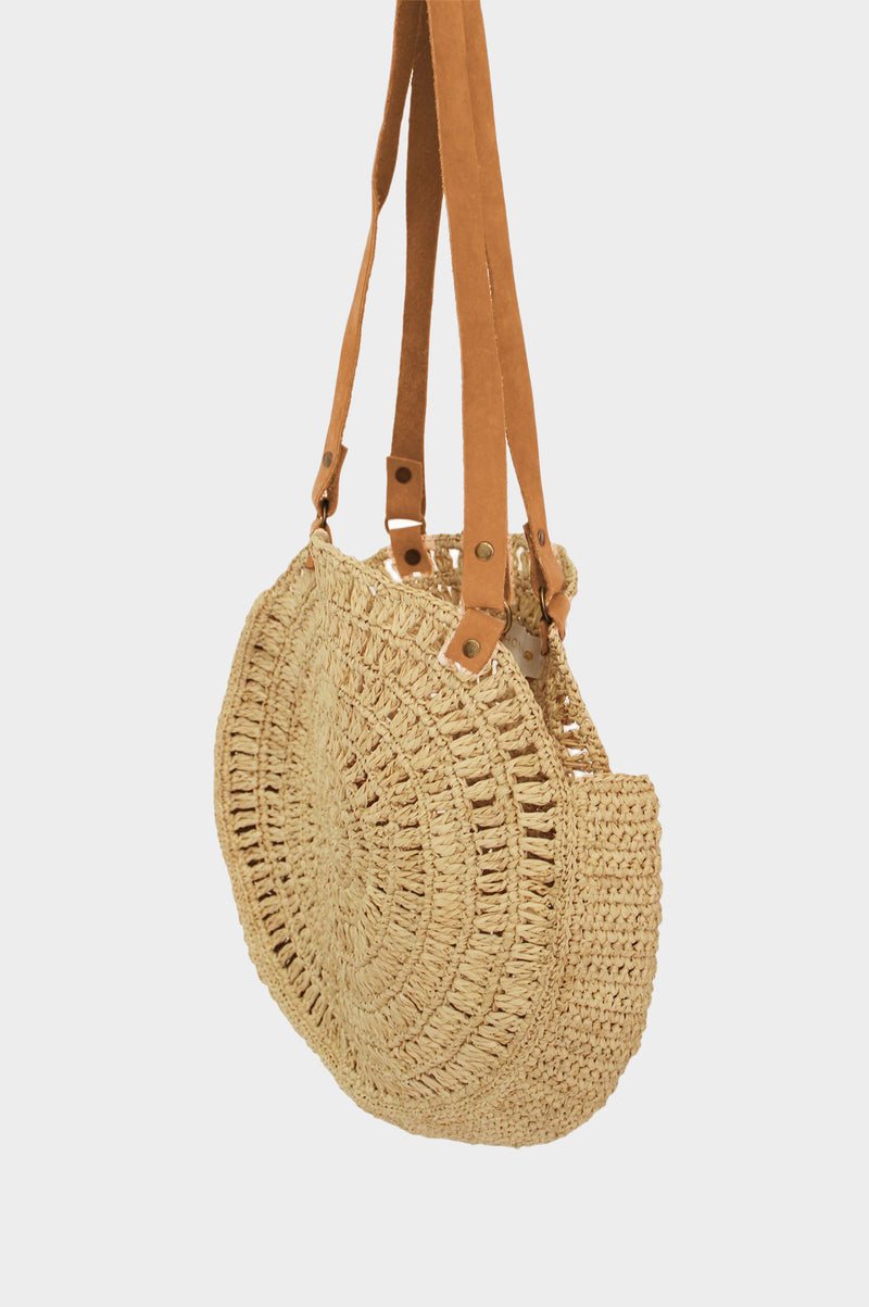 raffia bag round