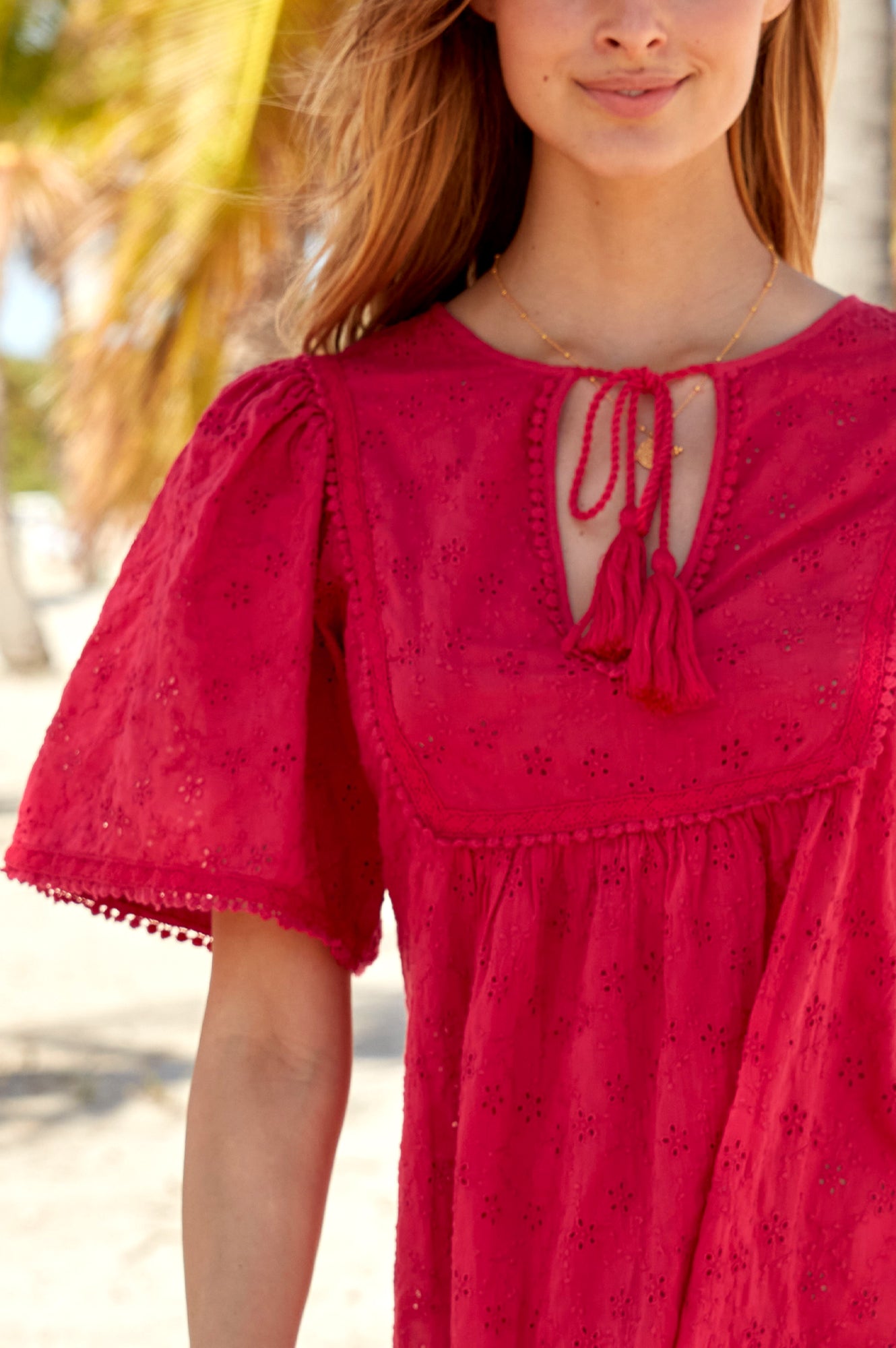 Madison Kaftan | Hot Coral