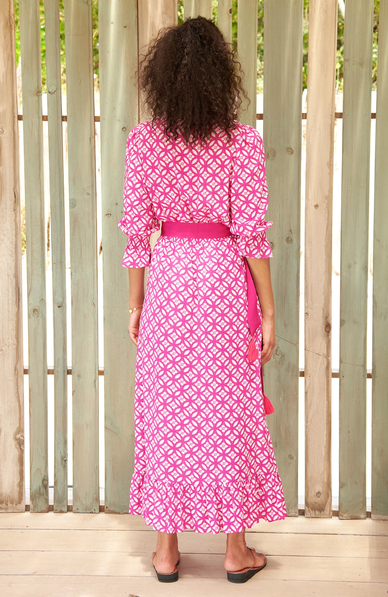 Maeve Tea Dress | Geo Pink