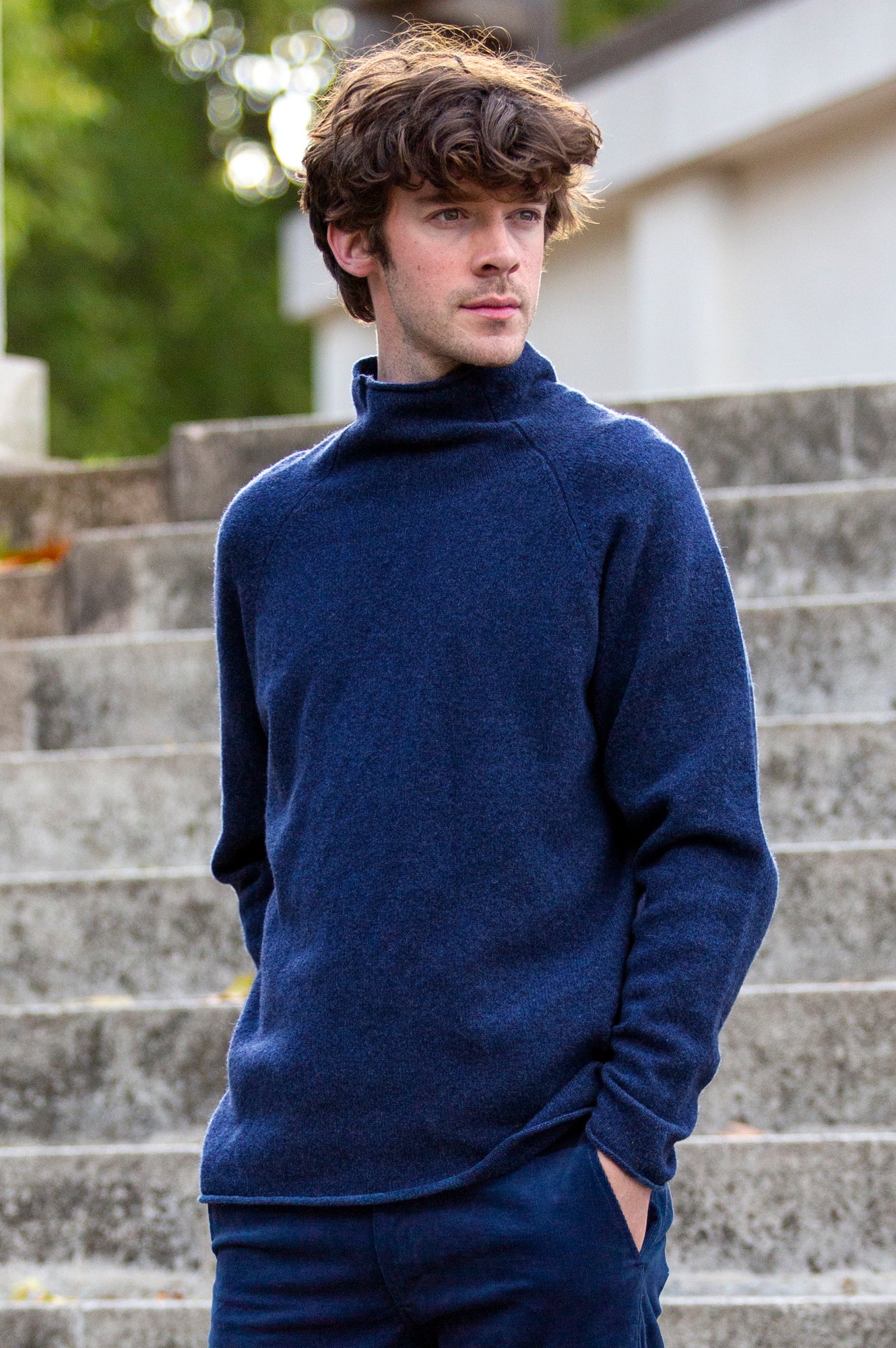 Men's Corry Raglan Sweater | Cobalt Blue