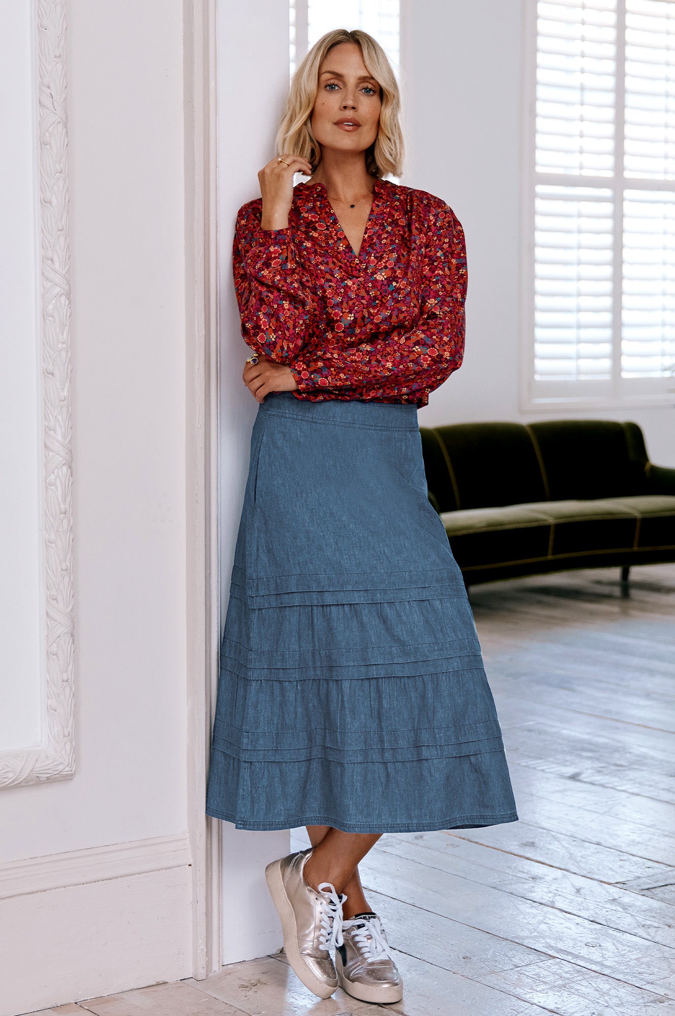 Penelope Denim Skirt | Mid Vintage