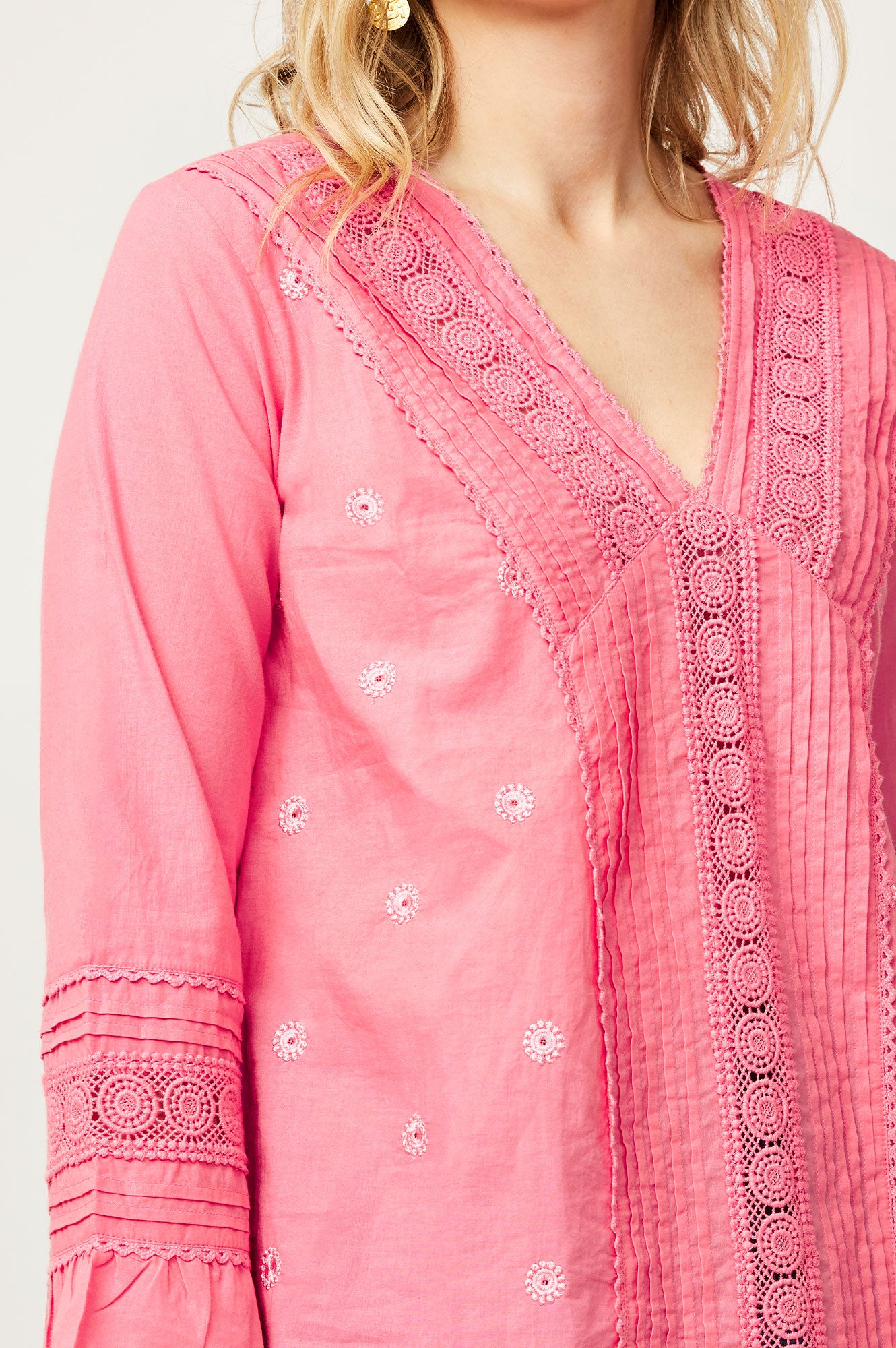 Valentina Embroidered Blouse | Blush Pink