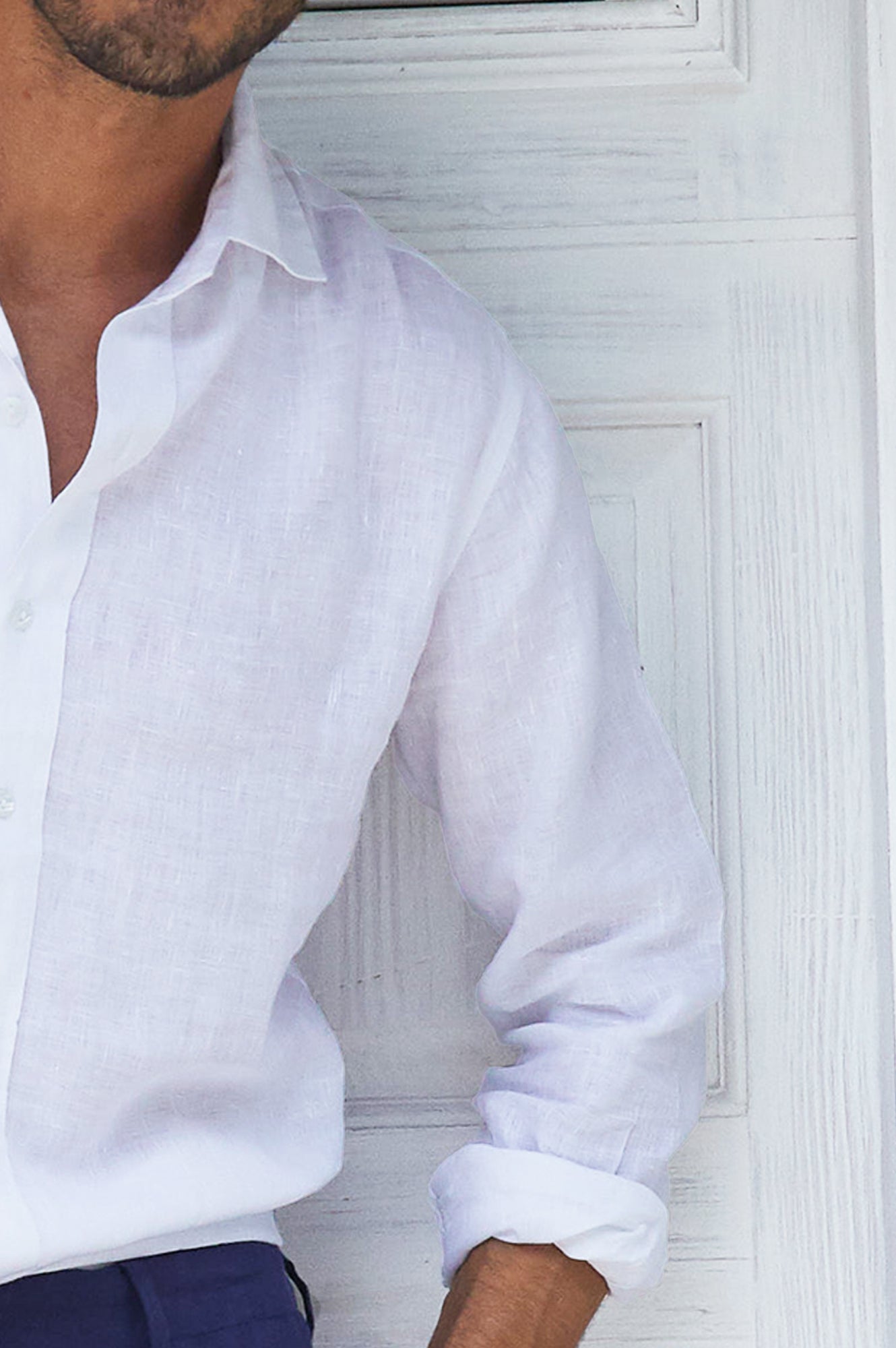 Men's Linen Shirt | White