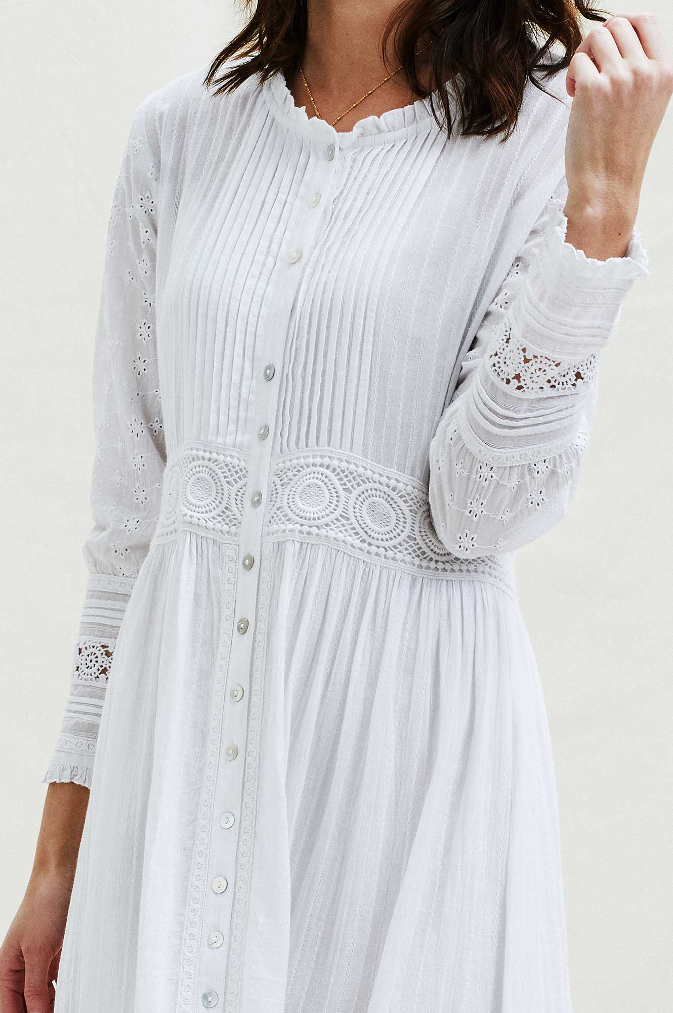 Audrey Lace Maxi Dress | White