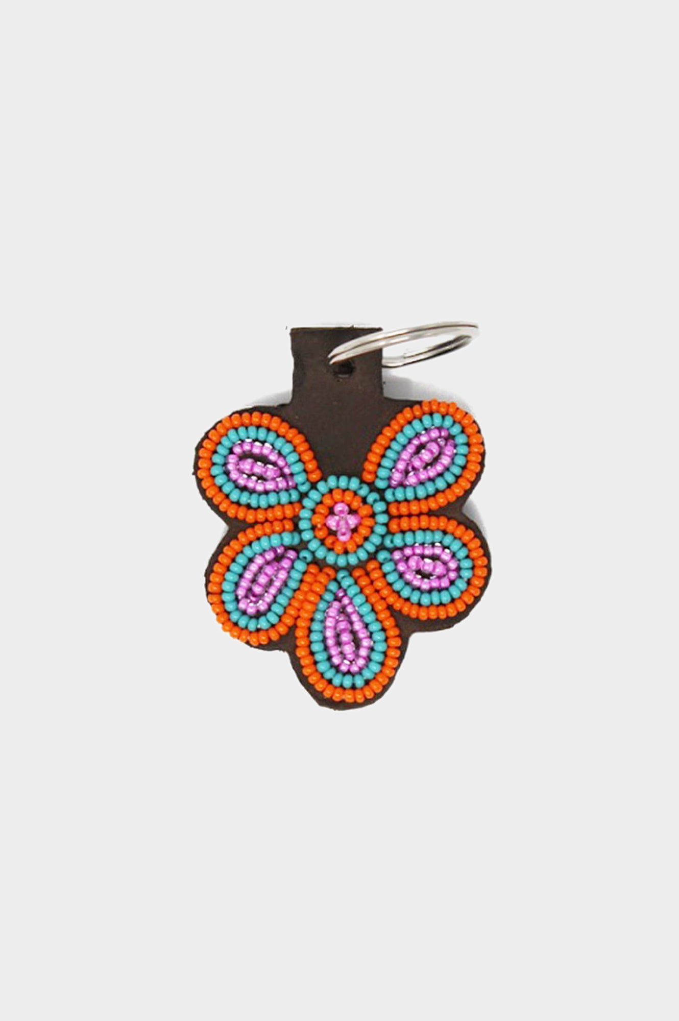 Flower Keyring | Pink/Sea Green