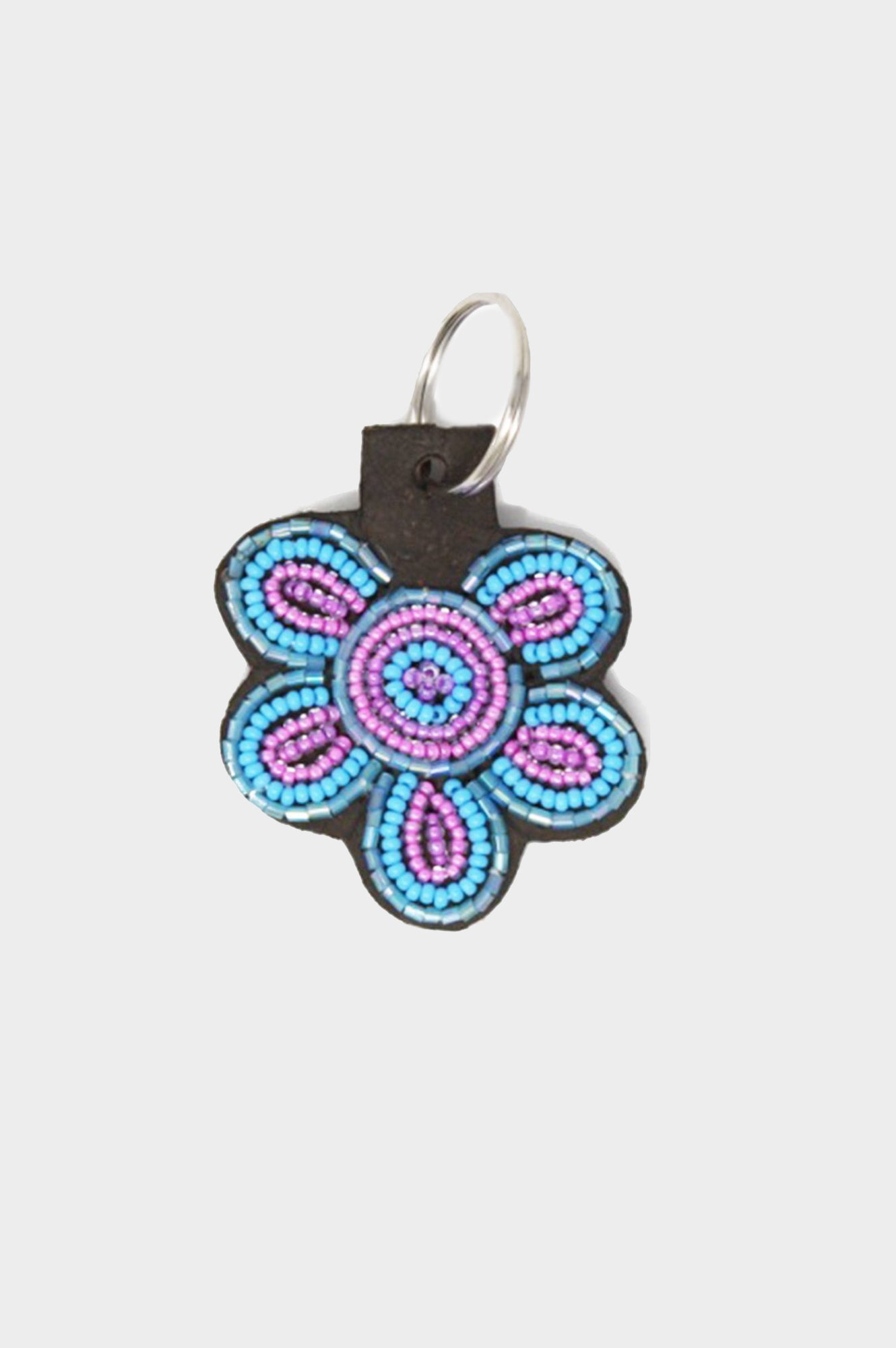 Flower Keyring | Turquoise/Pink