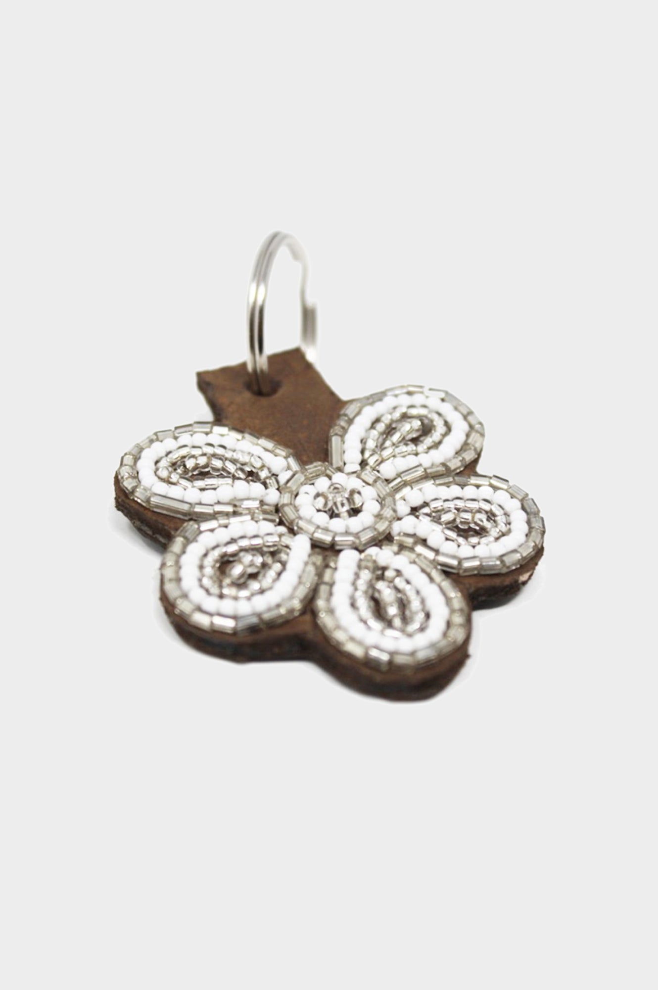 Flower Keyring | White/Silver