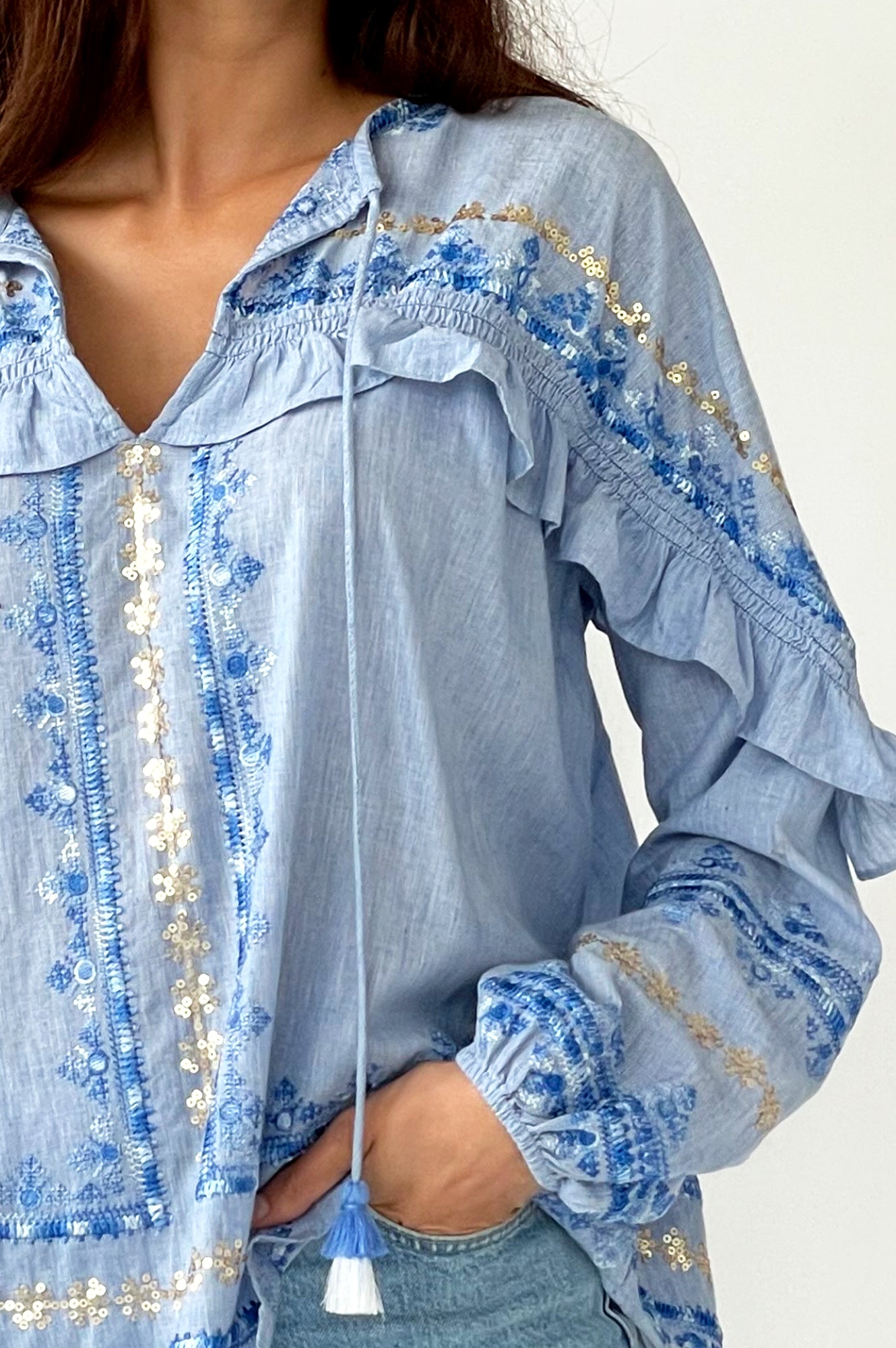 Lamballe Blouse | Blue