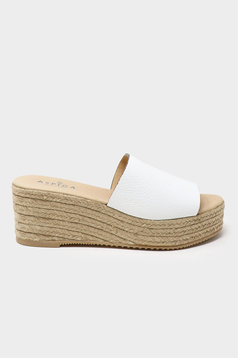 white espadrille mules