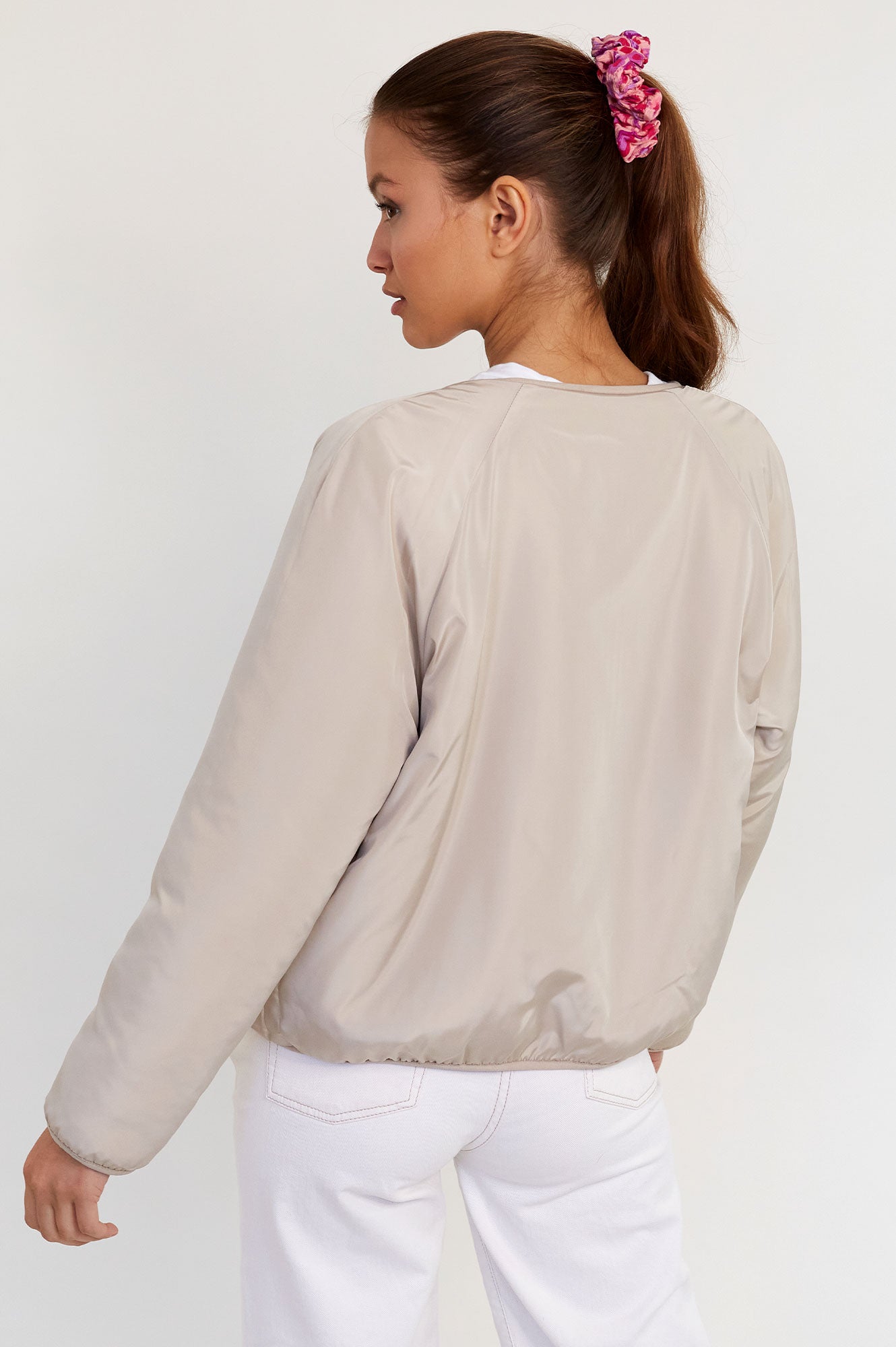 Reversible Eco Bomber Jacket | Cream