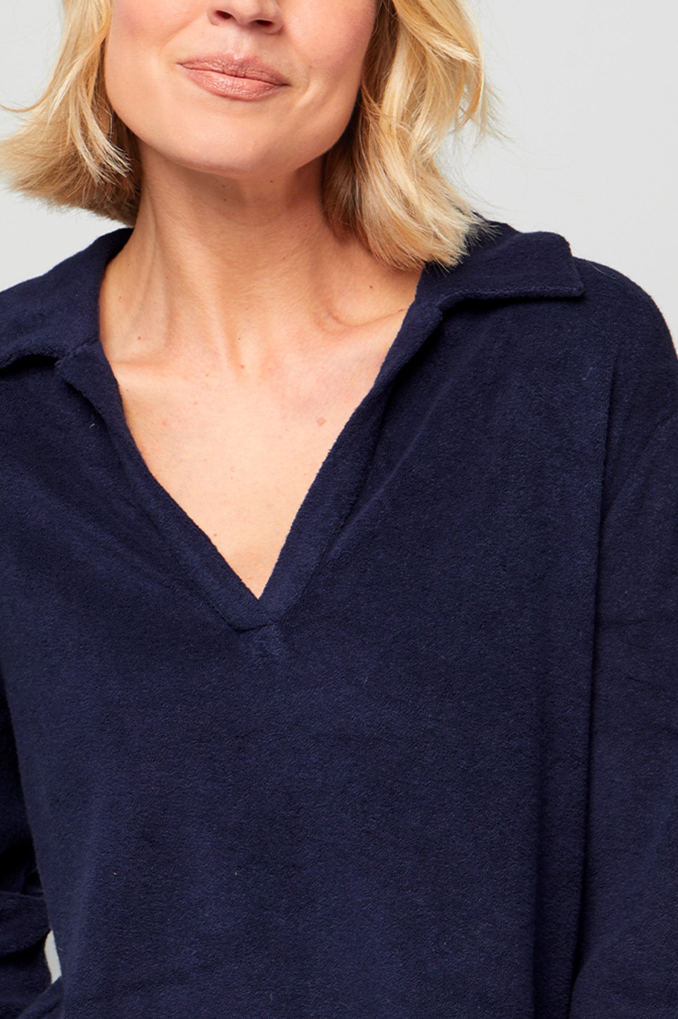 Towelling Top | Navy