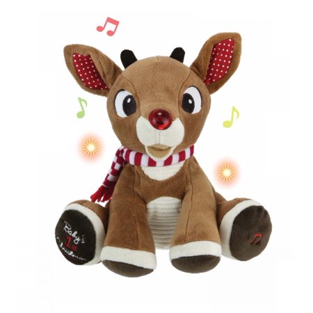 rudolph plush with music and lights