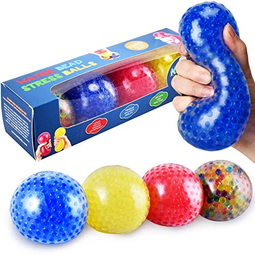 KELZ KIDZ Durable Jumbo Squishy Water Bead Stress Balls (4 Pack) - Gre –