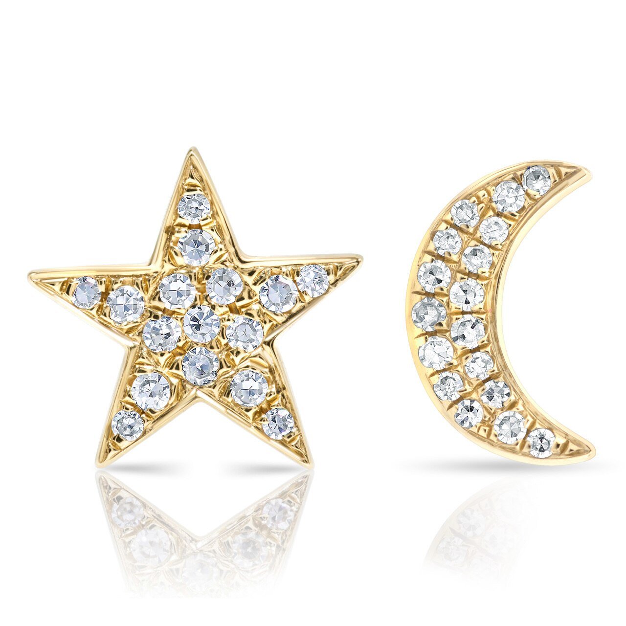 Diamond Moon and Star Earrings – Nicole Rose Fine Jewelry
