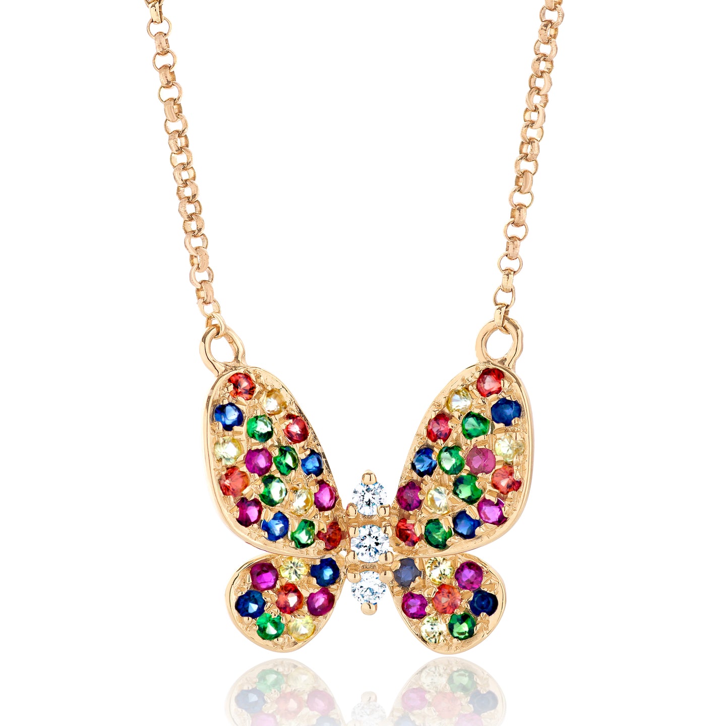 colorful butterfly necklace