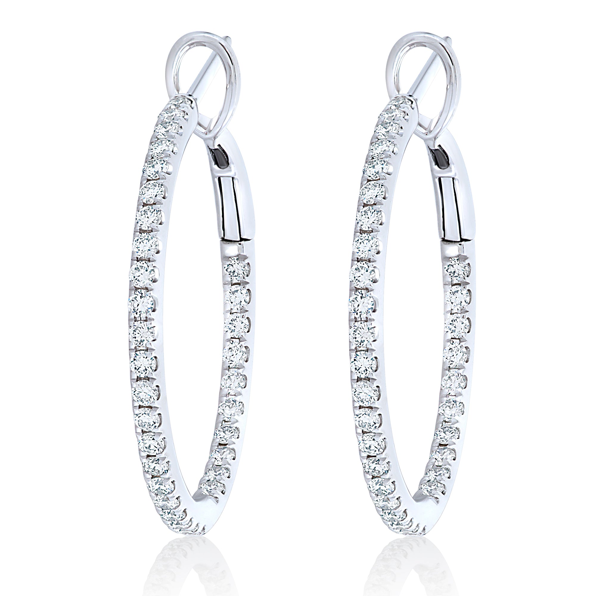 Large Diamond Hoop Earrings – Nicole Rose Fine Jewelry