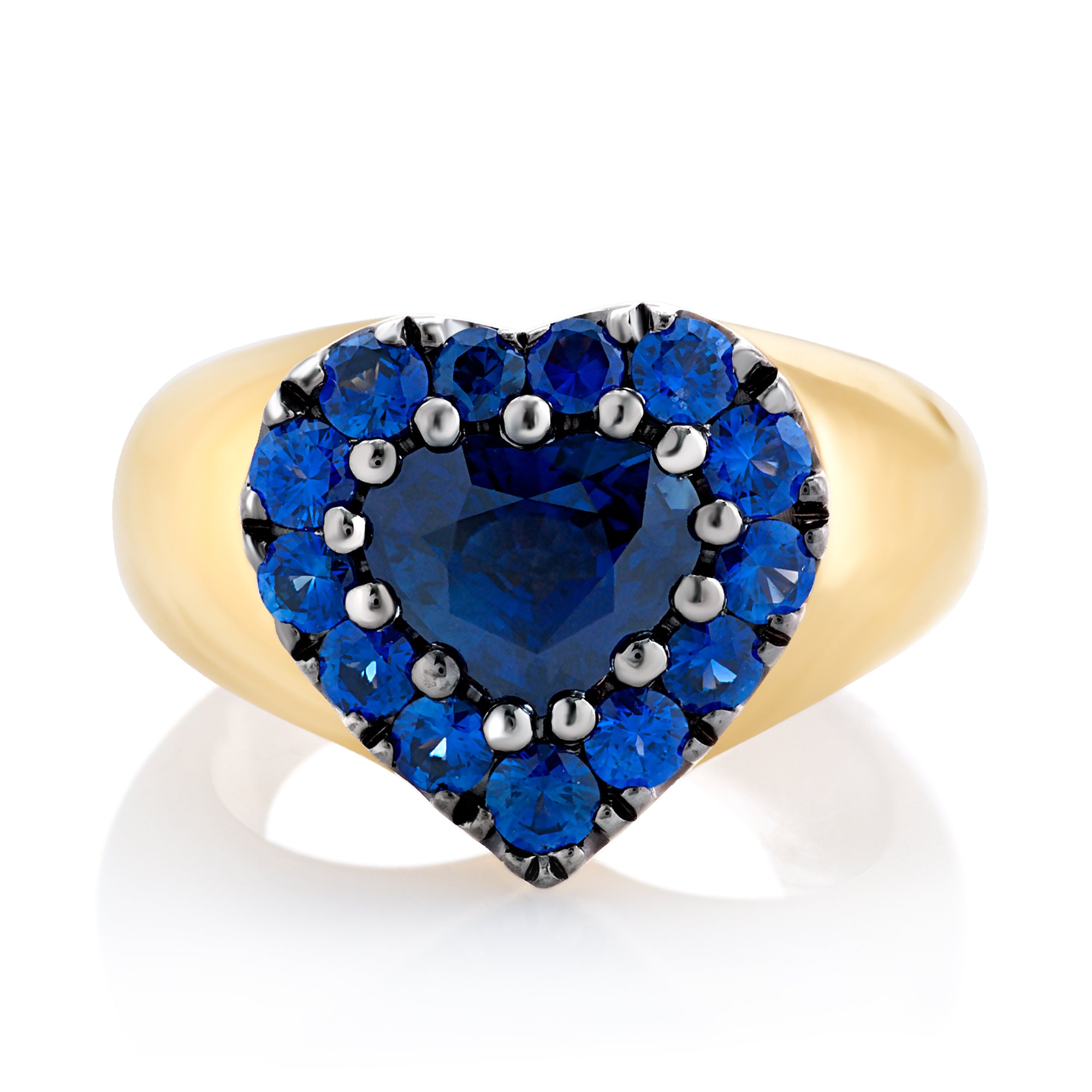 Blue Sapphire Heart Ring – Nicole Rose Fine Jewelry