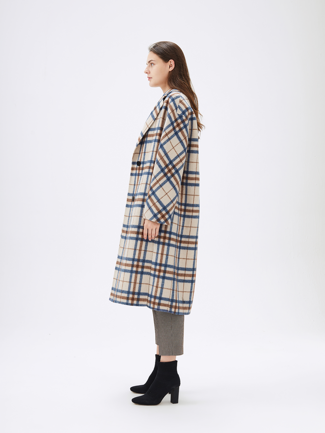 Urlazh New York Plaid Double-Face Hooded Coat