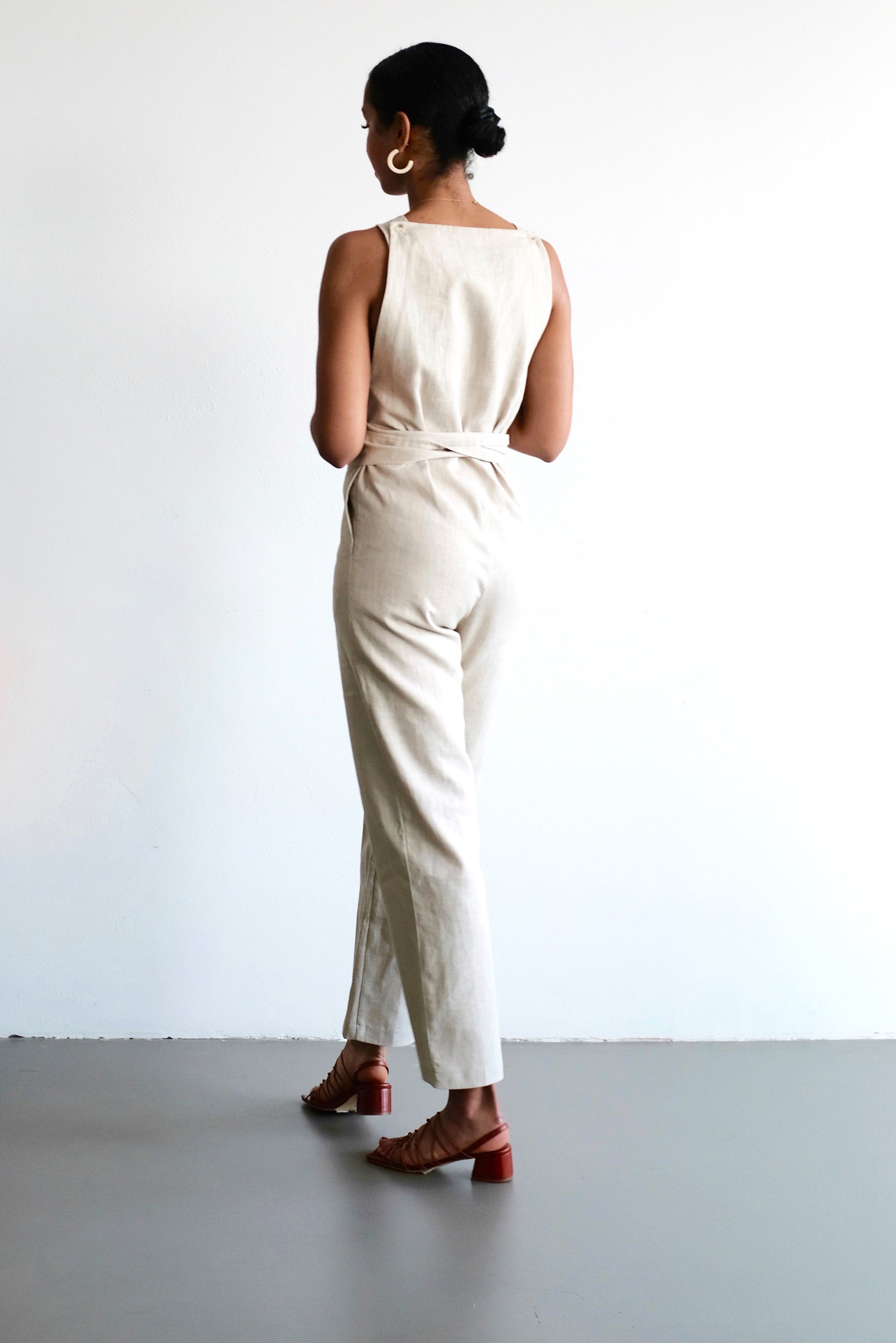 organic linen jumpsuit