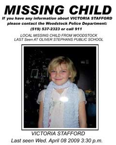 Tori Stafford Missing Poster
