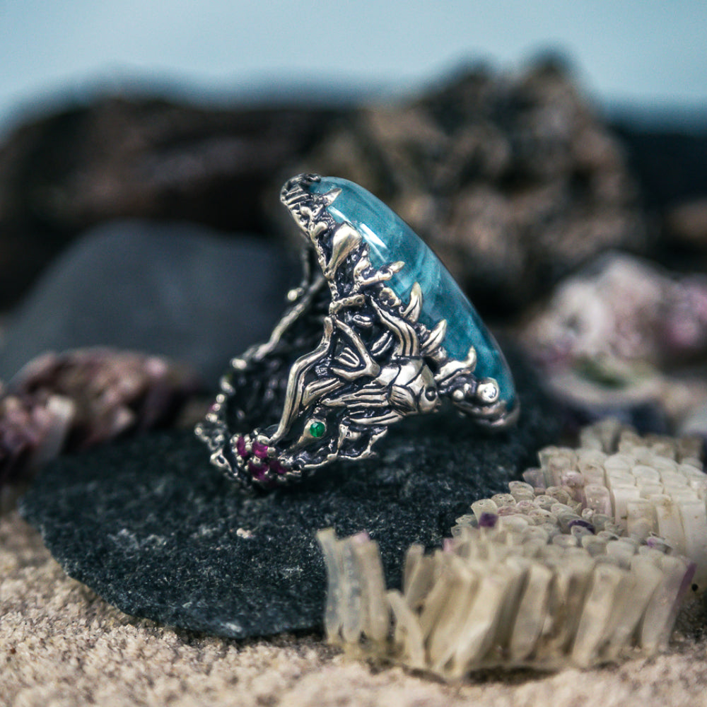 Sterling Silver Statement Ring Oceania