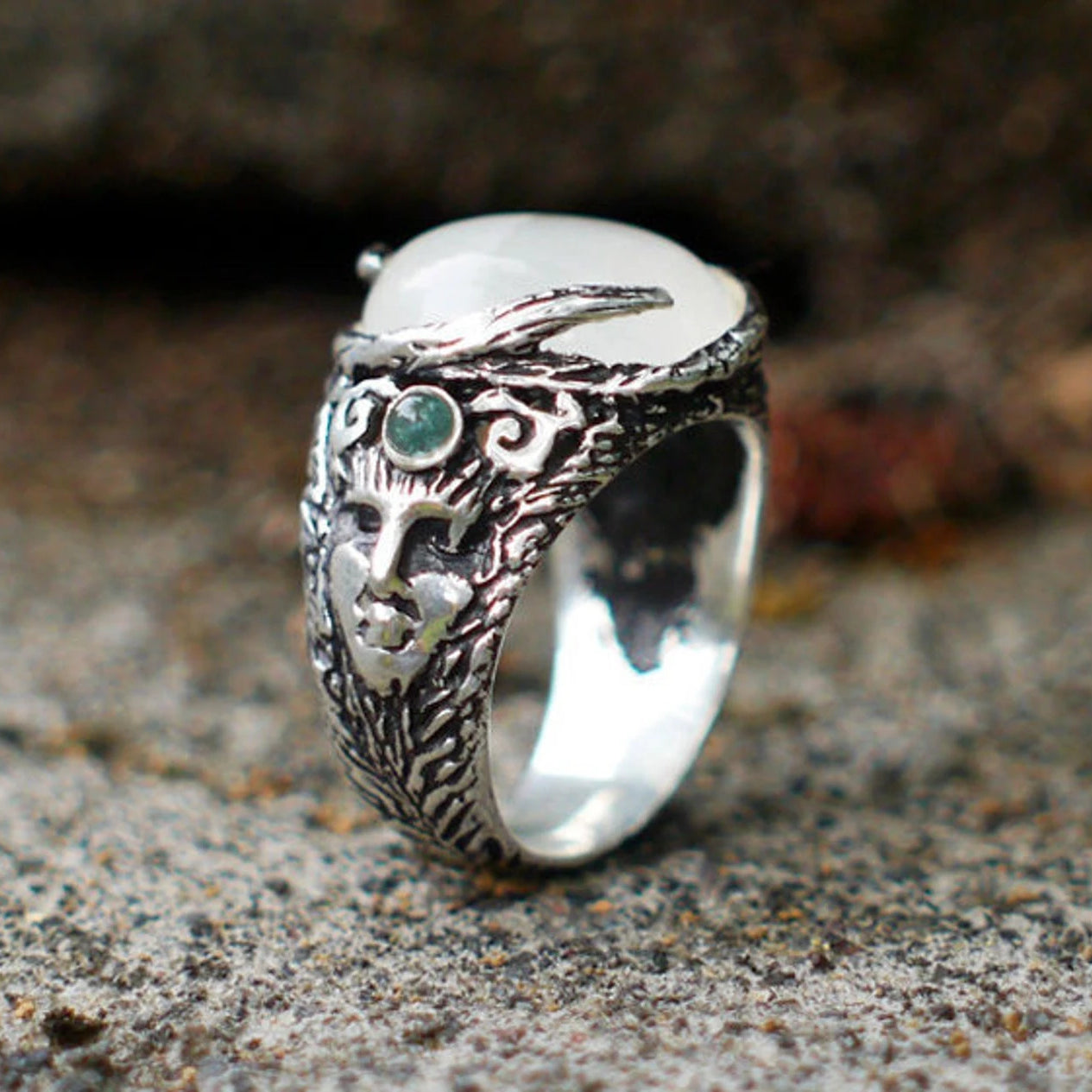 Moonstone statement ring 