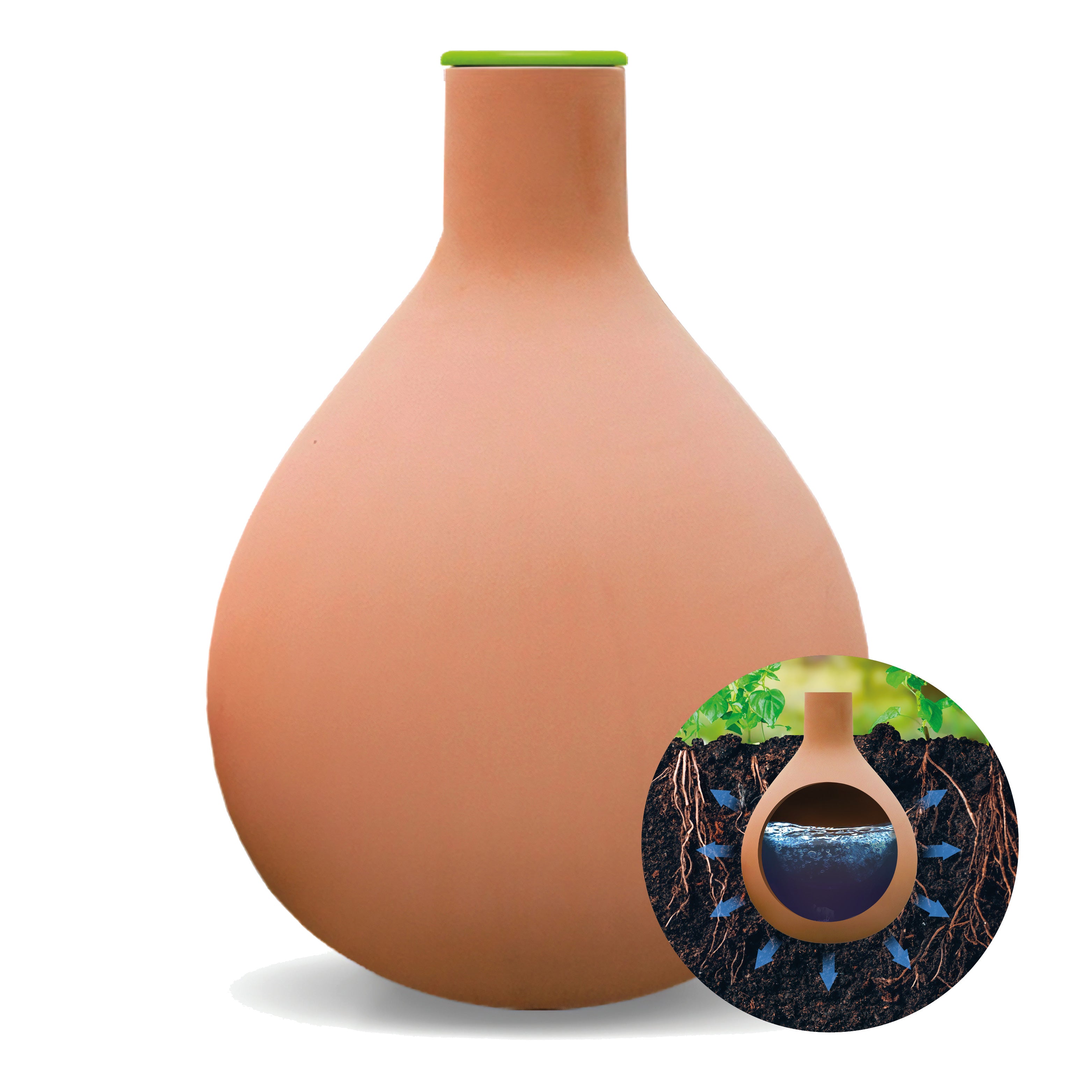 Plant Watering System HYDRO MAX L, Olla made of Clay, Irrigation Ø 47.2 in