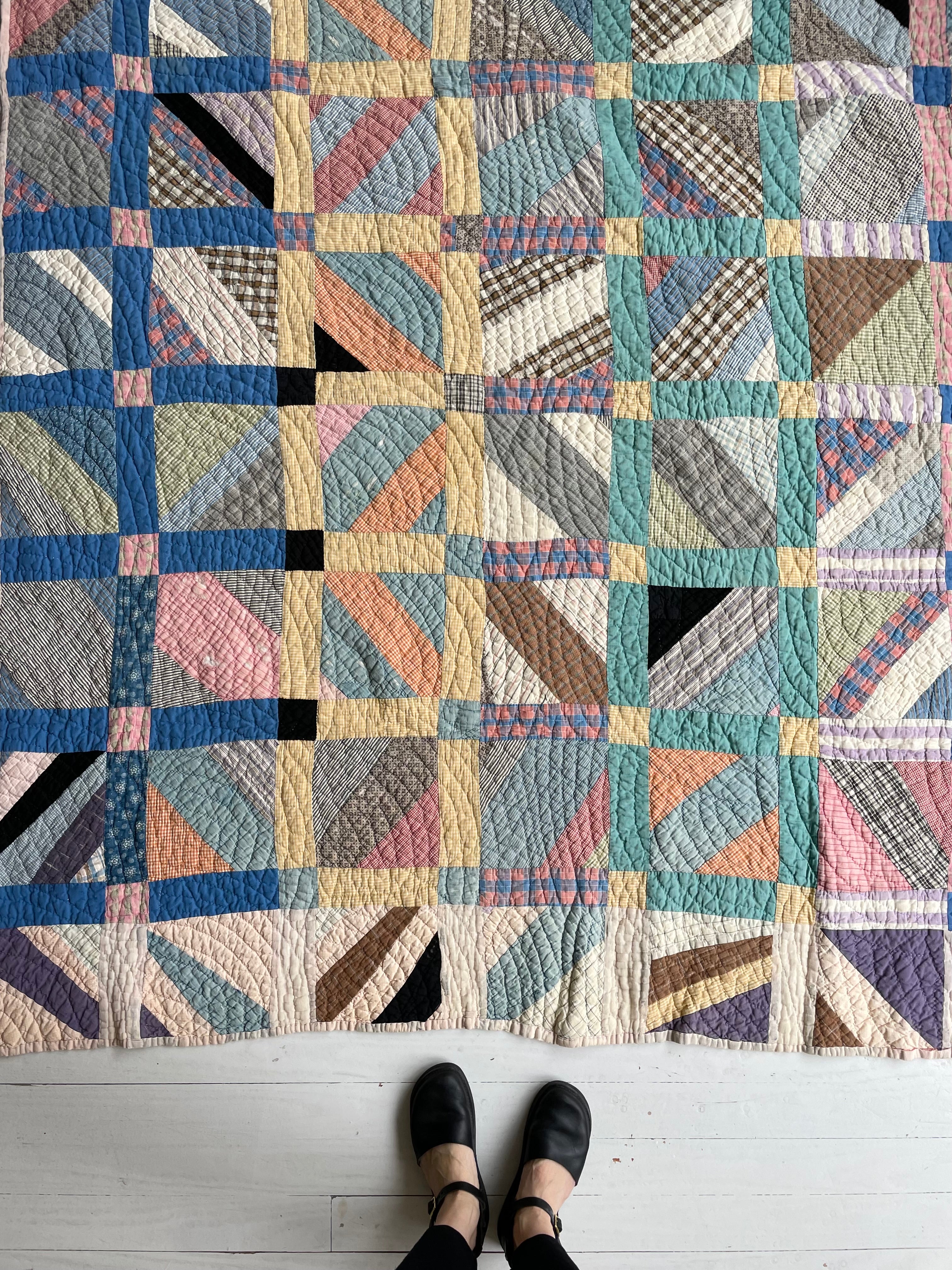 Roman Stripes Vintage Quilt