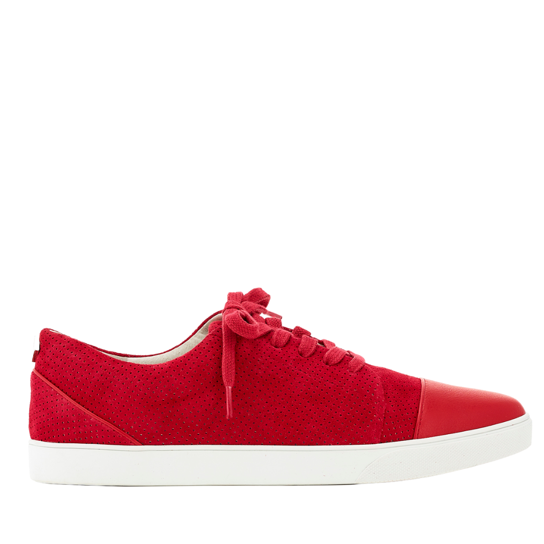 Eye catching red suede sneaker for women --The WEEKENDER – Cocktail ...