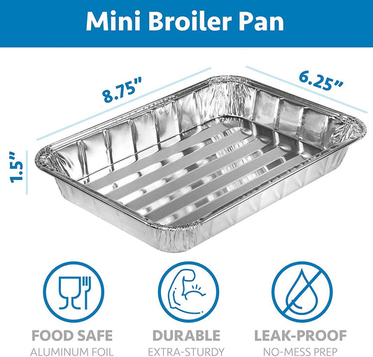 Quarter Size Aluminum Broiler Pan - 9 1/2 x 13