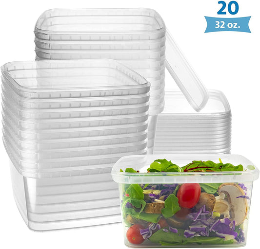 Pantry Value 12 Oz Deli Containers with Lids Food Prep Containers, 48-Pack