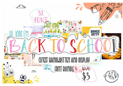 Creative Fabrica Back to School Font Bundle