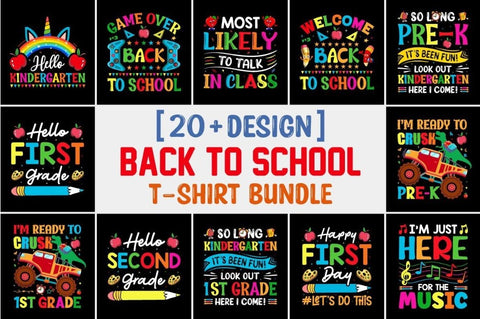 Creative Fabrica 20 plus design Back to School Tshirt Bundle