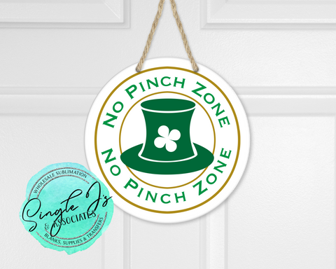 Round St Patricks Day sign mock up