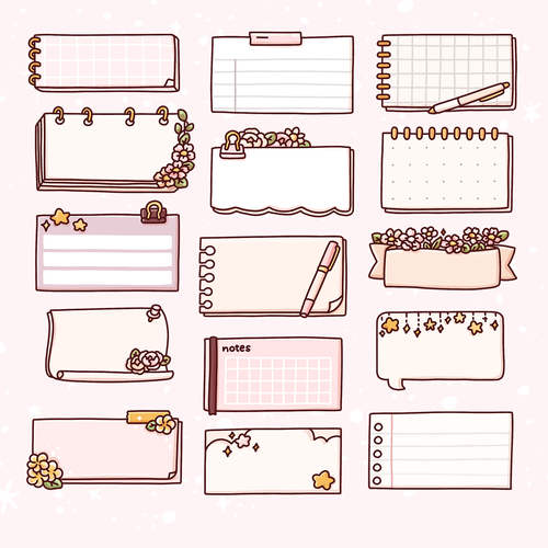 Aesthetic Bullet Journal Elements Digital Set – Papershire