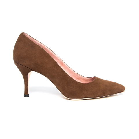 ASOS DESIGN Paris pointed high heeled court shoes in espresso | ASOS
