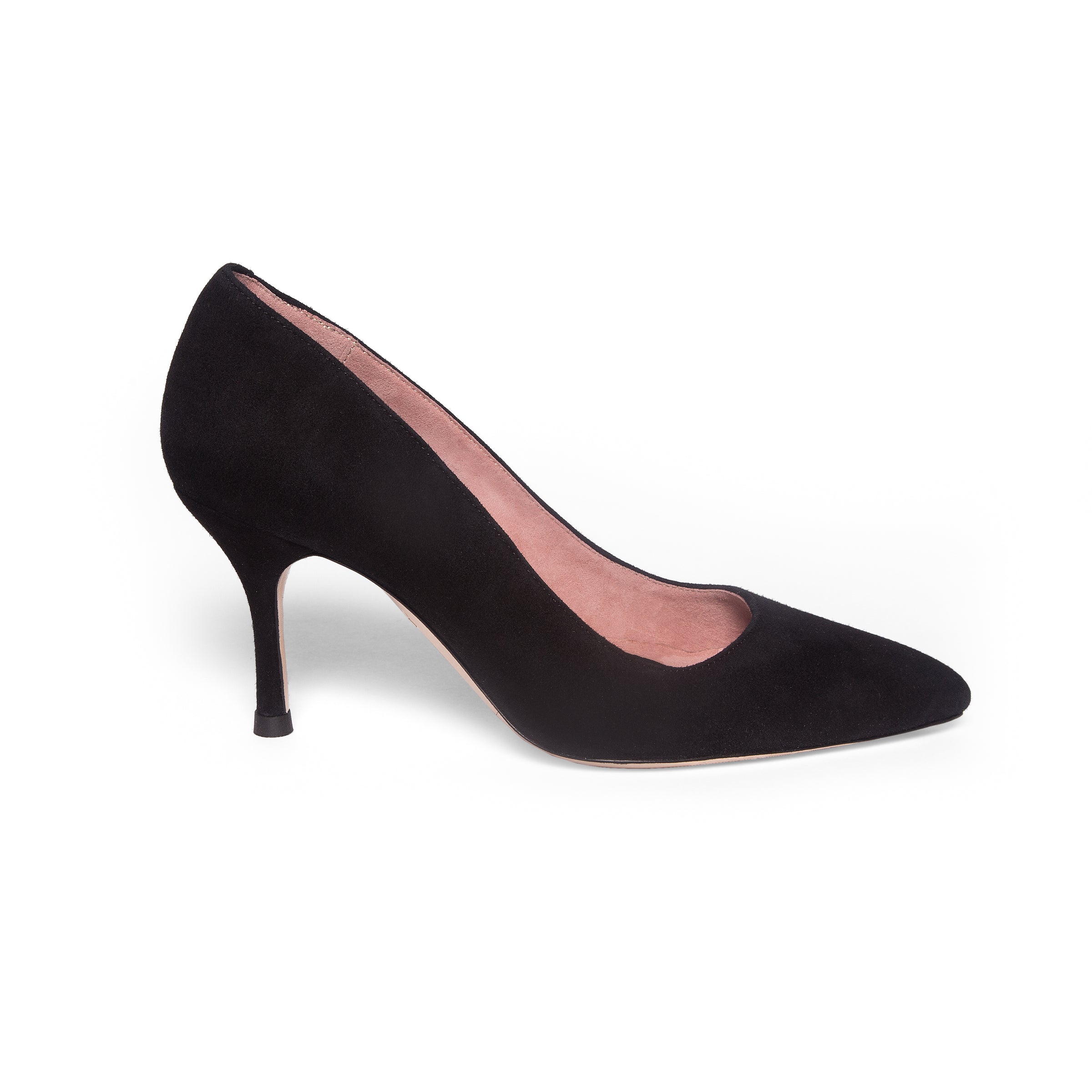 Black Suede Pump - Comfortable Heels 