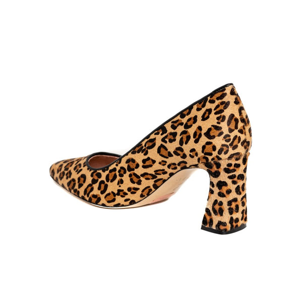 Leopard Block Heel Pump - Comfortable Heels - Ally Shoes