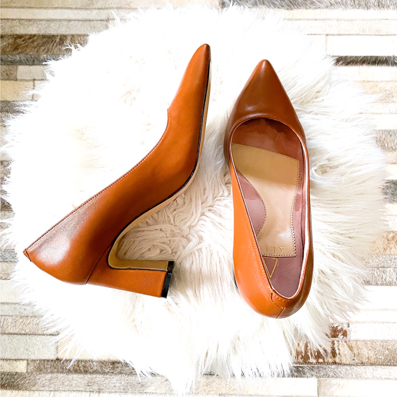 caramel court shoes