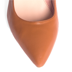 Courageous Caramel Leather Mary Jane Pump