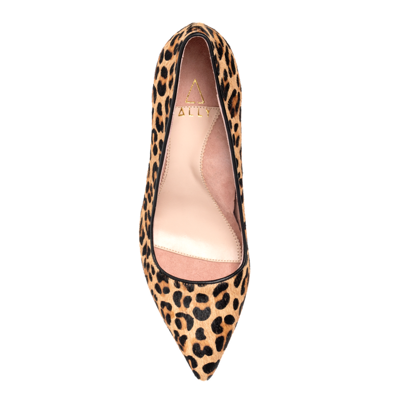 Fierce Leopard Haircalf Lower Block Heel 2-inch