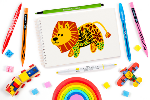Marcadores, plumones y portaminas de colores para niños – Zebra México